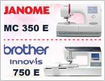 Тест драйв №11: Janome Memory Craft 350E (MC 350 E) и Brother INNOV-IS 750E (NV 750 E)